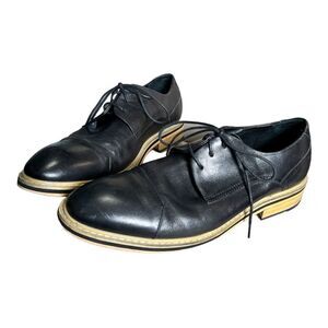 Mens Hart Schaffner Marx Durham black leather oxford’s cap toe
